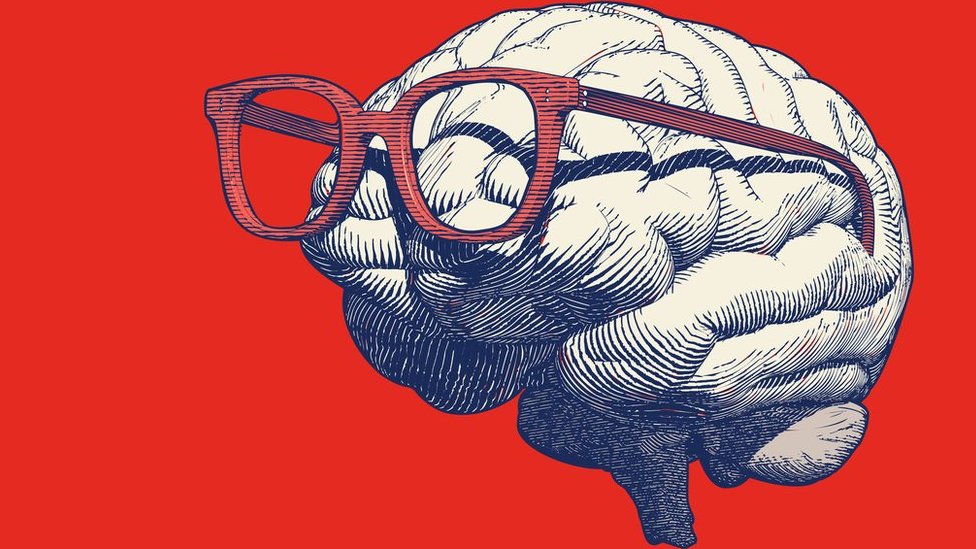 cerveau avec des lunettes