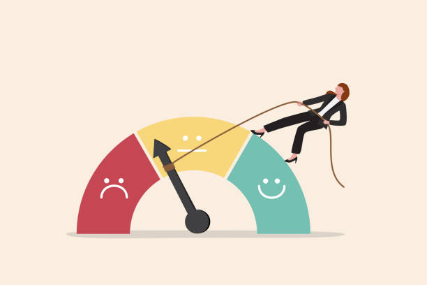 personne qui tire avec une corde une jauge vers le positif